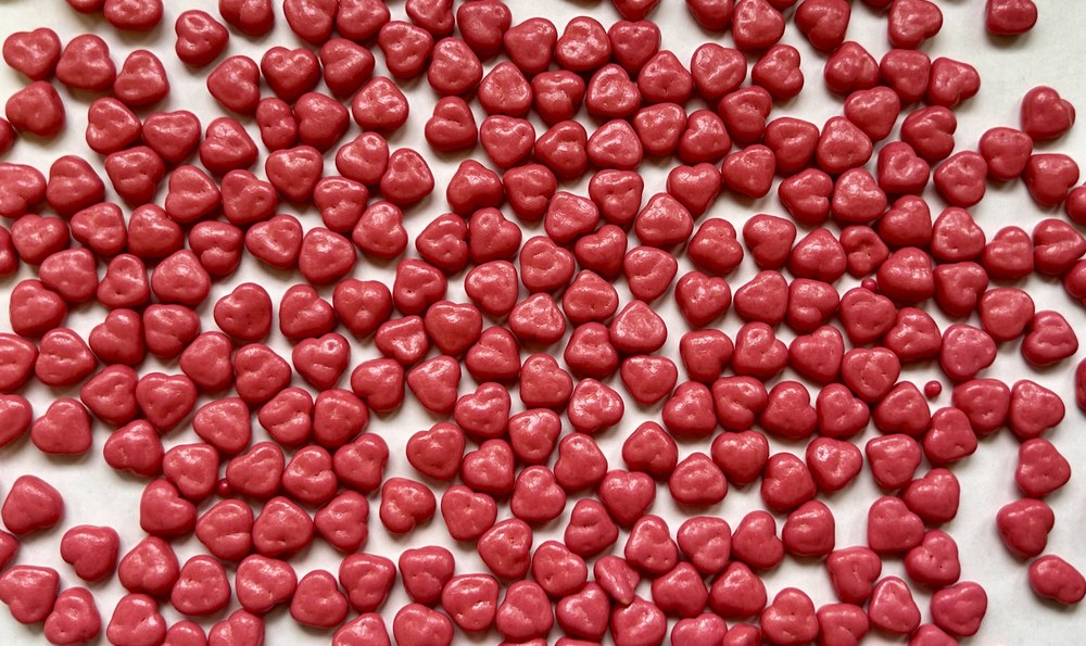 Heart-Shaped Coated Dragees